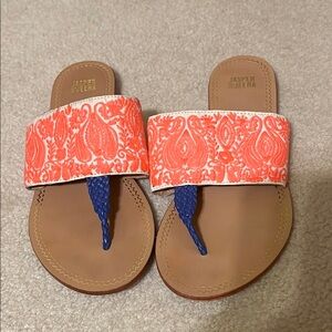 Anthropologie Jasper & Jeera Embroidered Leather Sandals Size 37